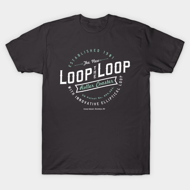 Loop the Loop - Classic Roller Coaster Merch T-Shirt by emmjott